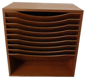 Teak A4 Register Filing Shelves, 1960s