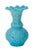 This Vase is made of the historically enchanting, blue Opaline glass of France circa 1900. This is a rather large piece,...