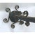 Metal Pair of Black Forged Iron Gothic Sconces For Sale - Image 7 of 9
