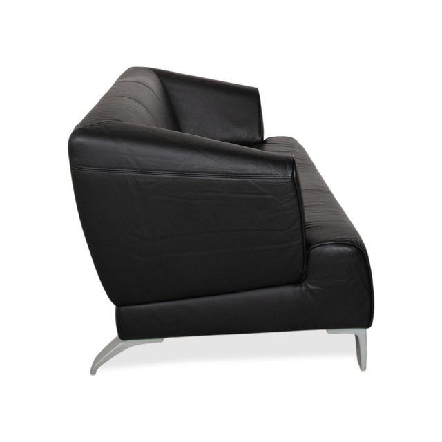 Model 2300 2-Seater Sofa in Black Leather from Rolf Benz For Sale - Image 11 of 14