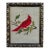 1960s Red Cardinal Bird Framed Needlepoint For Sale