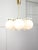 Metal Mid-Century Modern Italian Brass and Opaline Chandelier For Sale - Image 7 of 18