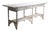 Early 20th Century Large Stick Wicker Console Table in White Paint Finish For Sale