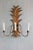 Metal Large 1950s Spanish Gilt Metal Foliate Three-Arm Wall Sconce For Sale - Image 7 of 11