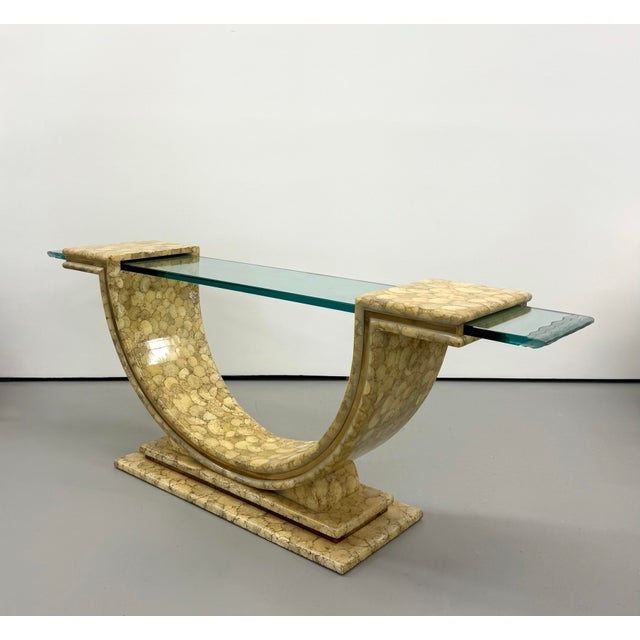 Postmodern Vintage Lacquered Smoke Dyed Console For Sale - Image 3 of 8