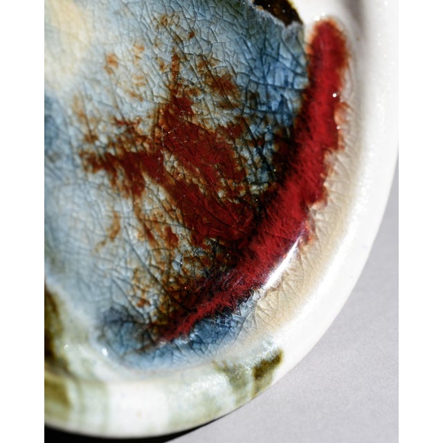Mineral Glaze Ceramic Plate Duo by Barbara Stehr, 1970s, Set of 2 For Sale - Image 14 of 16
