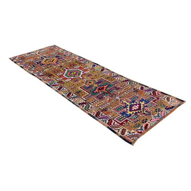 Mid-20th Century Vintage Turkish Wool Runner Rug For Sale - Image 11 of 13