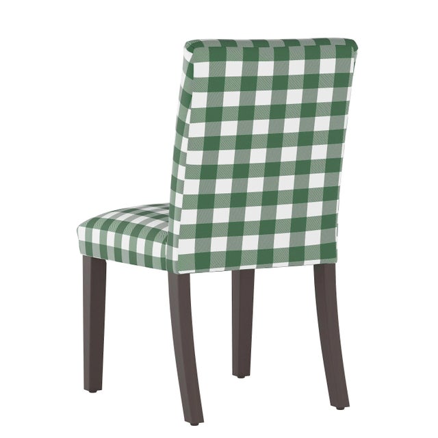 Contemporary Megan Dining Chair in Evergreen Classic Gingham For Sale - Image 3 of 7