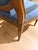 Pair of Ultra Suede Blue Louis Style Armchairs For Sale - Image 4 of 9
