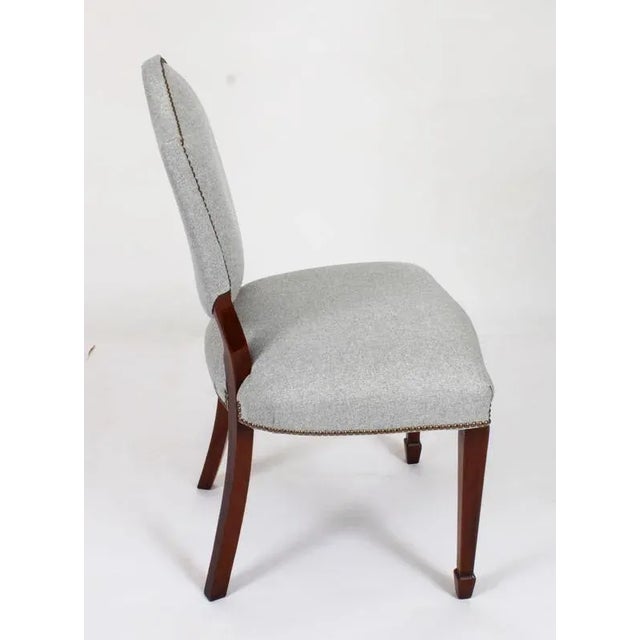 Vintage Hepplewhite Revival Shield Back Dining Chairs, Set of 12 For Sale - Image 3 of 18