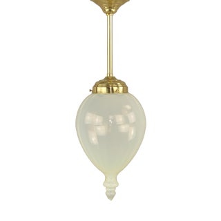 Vaseline Opal Glass Pendant from Liberty, England, 1910s For Sale
