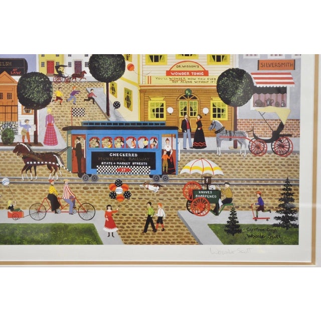 Late 20th Century Jane Wooster Scott Signed and Numbered Serigraph Framed Art "Carefree Days" For Sale - Image 4 of 12
