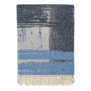 Plaid Jacquard Blu in Lana E Cashmere by Villa Como For Sale