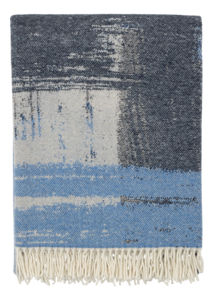 Plaid Jacquard Blu in Lana E Cashmere by Villa Como