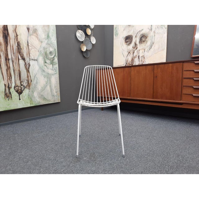 White Vintage Metal Garden Chair, 1950s For Sale - Image 8 of 14