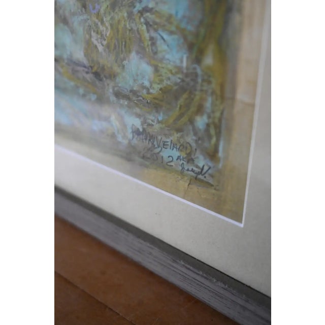 2010s John Velardi Sailboat at Sea Framed Pastels on Paper For Sale - Image 5 of 11