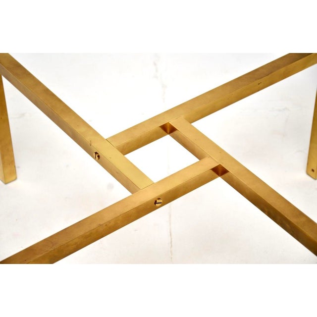 Vintage Brass and Glass Coffee Table, 1970s For Sale - Image 9 of 11