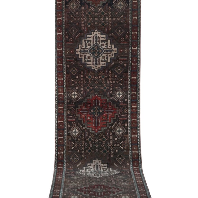 Caucasian Style Rug 3'8" X 14'9" For Sale - Image 4 of 12