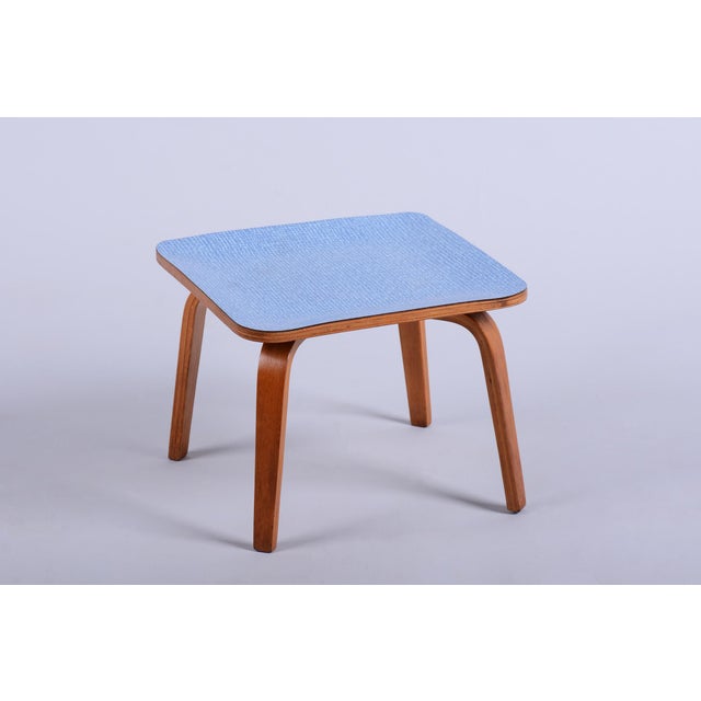 Mid-Century Modern Side Table in Beech and Plywood, Czech, 1950s For Sale - Image 12 of 12