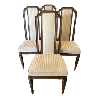 1980s Ethan Allen Classic Manor Maple Dining Chairs - Set of 4 For Sale