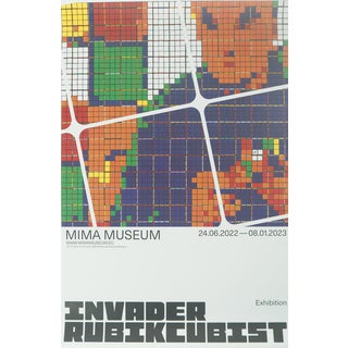 Rubikcubist Poster after Space Invader For Sale