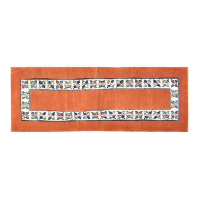 Vintage Turkish Anatolian Hand Knotted Wool Rug, 2'8x7'6 For Sale