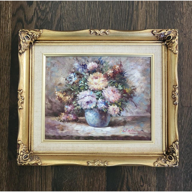 Early 20th Century Walter Adams Signed Original Framed Oil on Board Still Life Painting For Sale - Image 12 of 12