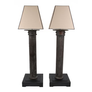 Antique French Lamp Post Floor Lamps - A Pair For Sale