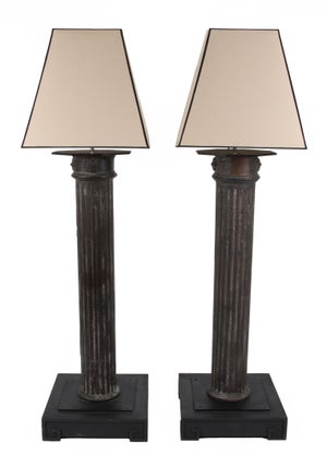 Antique French Lamp Post Floor Lamps - A Pair