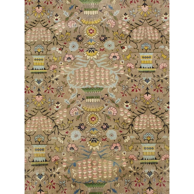 Fine Antique Persian Tabriz Vase Design Rug 8'3" X 11’5" For Sale - Image 4 of 4
