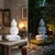 Vintage Distressed White Marble Stone Sitting Tara Bodhisattva Statue For Sale - Image 9 of 9
