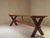 19th Century X Frame Trestle and Cross Strecther Base Table For Sale - Image 9 of 18