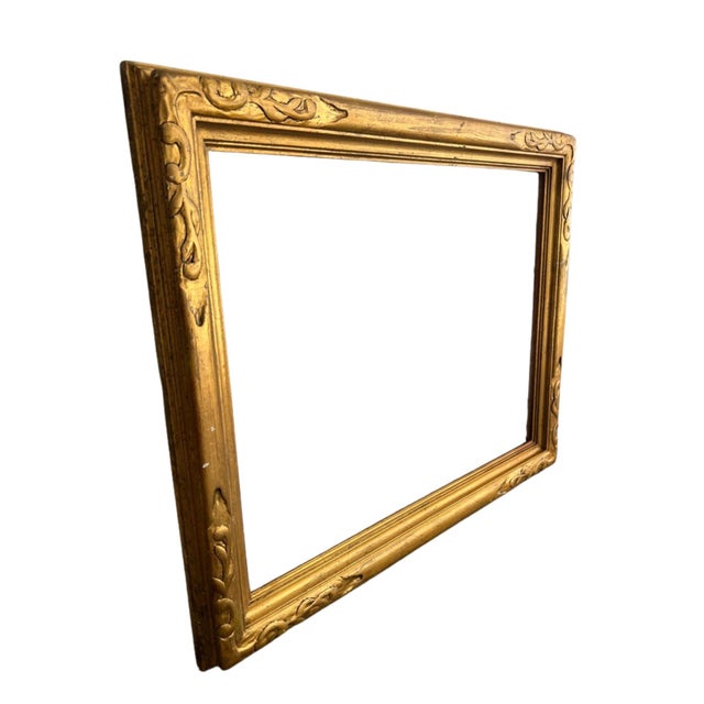 Art Nouveau Vintage, Large Giltwood Art Nouveau Frame For Sale - Image 3 of 12