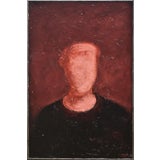 Ancestor's Portrait (Left Panel), Contemporary Acrylic Painting by Stephen Remick, Framed For Sale