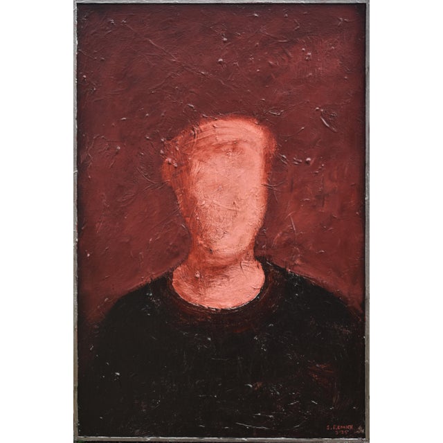 Ancestor's Portrait (Left Panel), Contemporary Acrylic Painting by Stephen Remick, Framed For Sale