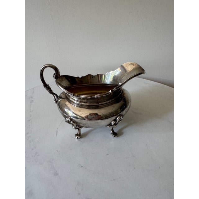 Metal Antique Edwardian Sterling Silver Sauce Boat, Glasgow Hallmarked, C. 1900 For Sale - Image 7 of 11