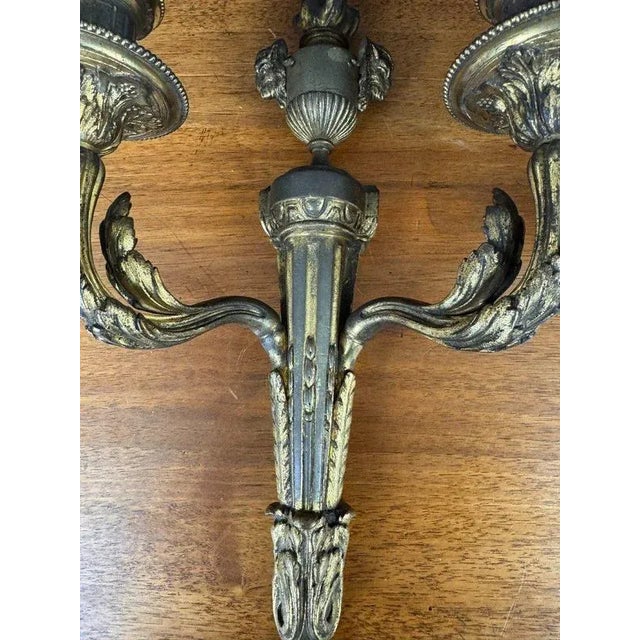 Lxvi Style Wall Lights in Gilt Bronze, Set of 2 For Sale - Image 4 of 9