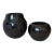 Vintage Santa Clara Pueblo Signed Blackware Pots or Vases, Set of 2 For Sale