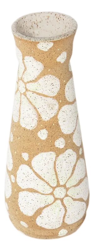 Studio Pottery Vase With Floral Design by Julia Riley