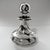 Antique Art Nouveau Silver Overlay Glass Perfume Bottle, C. 1899 Scent Bottle Up for sale is a beautiful, authentic Art...