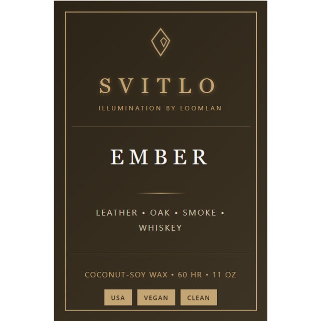 Loomlan Ember - Leather, Oak, Whiskey Candle For Sale - Image 4 of 4