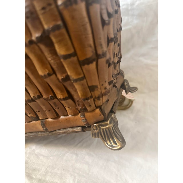 1980s Chinoiserie Asian Style Bamboo Table Lamp For Sale In Palm Springs - Image 6 of 7