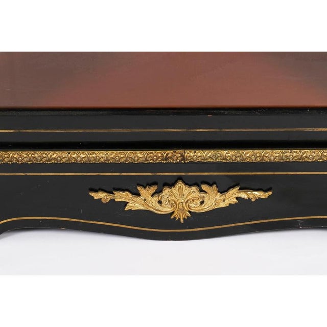 Antique French Napoleon III Ebonized Boulle Pier Cabinet, 1860s For Sale - Image 13 of 18