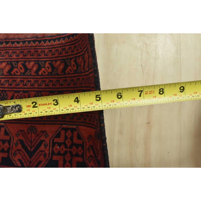 Turkmen Rug 10′ X 12’9” Red Wool Traditional Hand-Knotted Oriental Carpet For Sale - Image 12 of 14