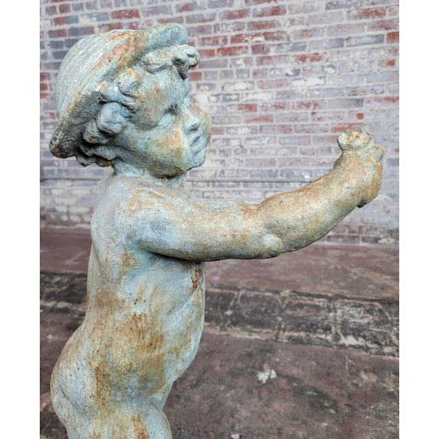 18th Century Italian Iron Putti - 43" High For Sale - Image 4 of 13