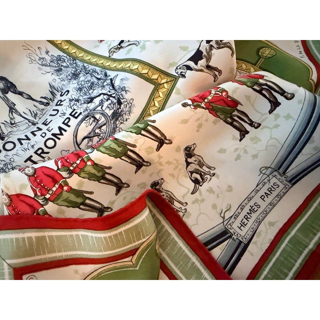 Hermes Sonneurs De Trompe Silk Scarf 1961 Designed by Françoise De La Perriere For Sale In New York - Image 6 of 12