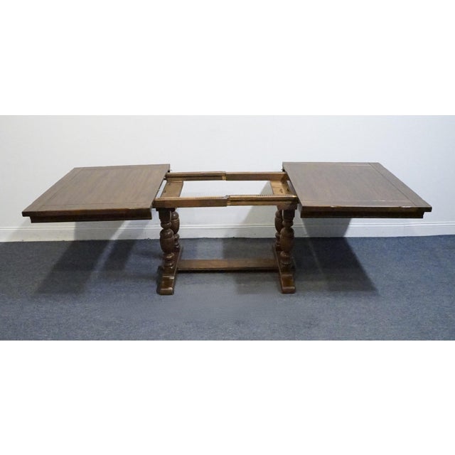 Ethan Allen Royal Charter Solid Oak 102" Pedestal Dining Table 16-6003 For Sale In Kansas City - Image 6 of 12
