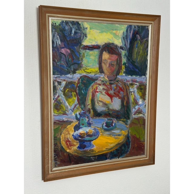 Bertil Eriksen, Café Scene, 1960s, Oil on Canvas, Framed For Sale - Image 13 of 18
