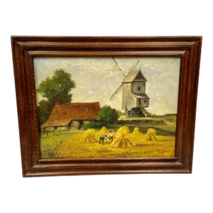 Vintage Belgian Signed Landscape Oil Painting