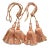 Contemporary Peach Double Tassel Tieback - a Pair For Sale